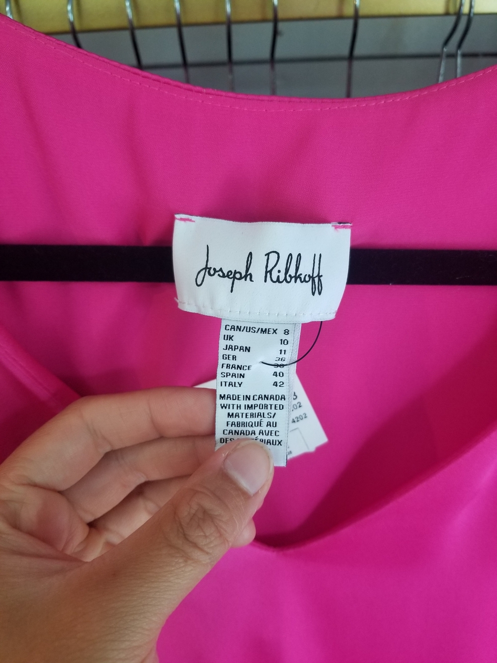 Joseph Ribkoff Bright Pink Layered Ruffle Sleeve Blouse - Picture 2 of 3